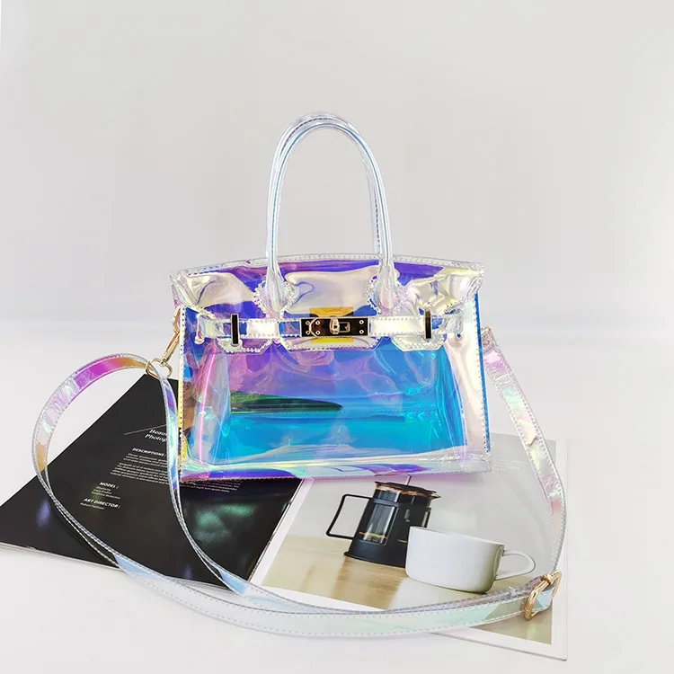 

Raymond iridescent Custom Jelly Pvc Bags Pvc Clear Fashion Large Pvc Bags Transparent Bag For Women