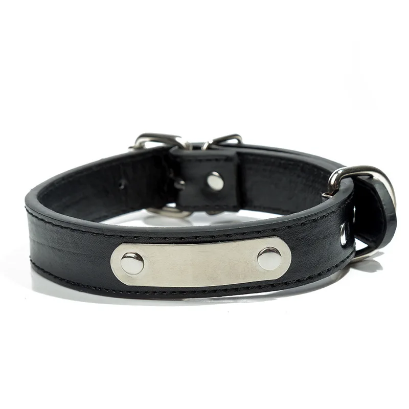 

Factory Direct Selling OEM Customized Private Label Brand Logo PU Leather Dog Collar