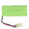 Size AA 7.2v 1800mah white plug 6 cell flat Ni-MH rechargeable battery pack for RC Car, Boat, Robot, Airplane, airsoft guns