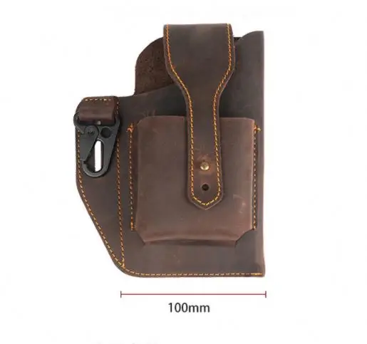 

Phone Waist Belt Loop Cellphone Holster Leather DRs6 Holster mobile phone bag with keychain