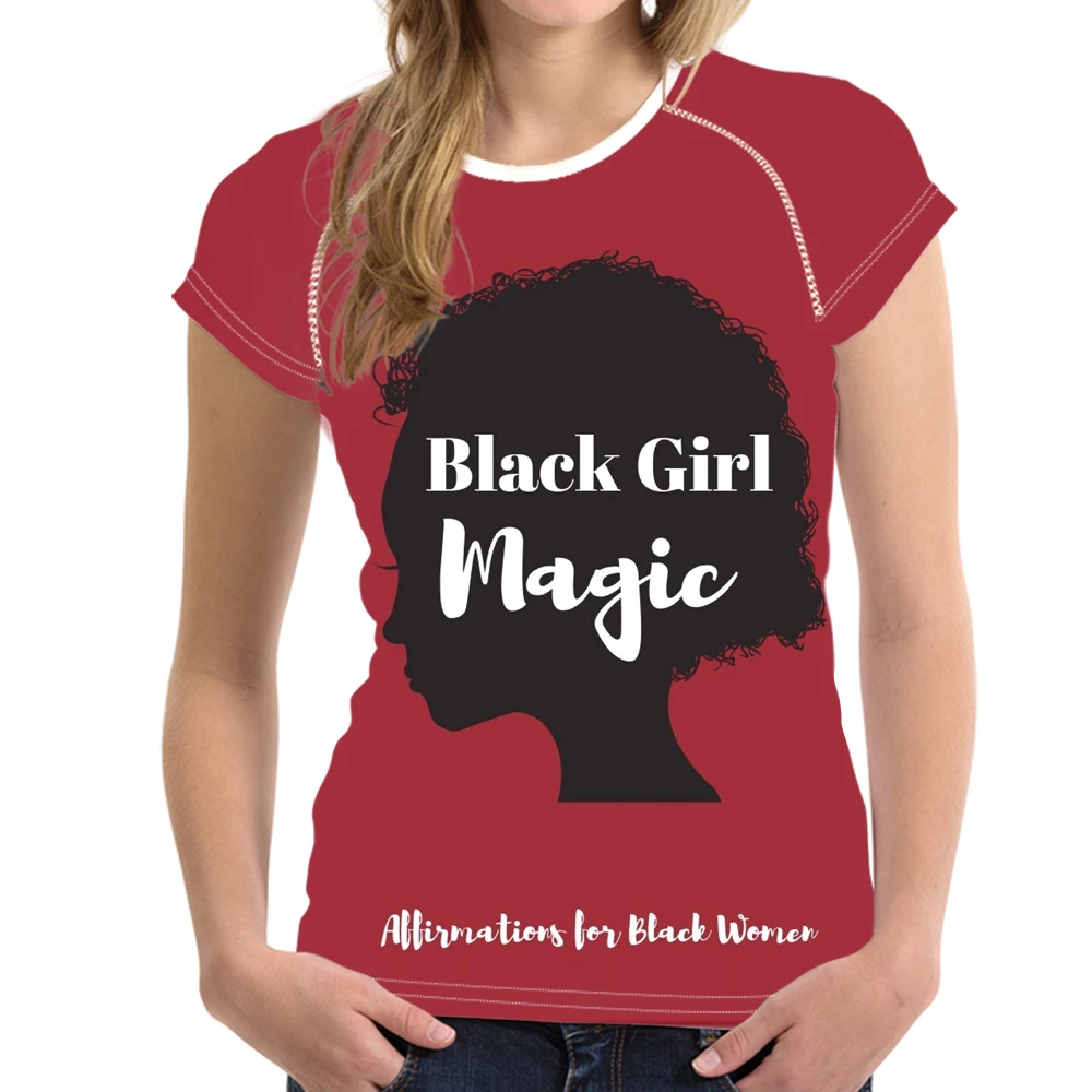 

Tops Fashionable Summer African Black Women Queen Printing Cheap Custom T-shirt LogoElegant Women Top Square Neck Top Woman