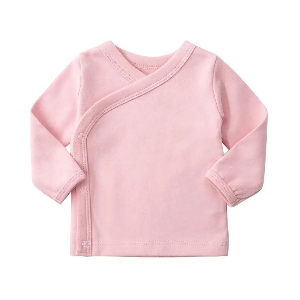 
Newborn Baby Boy Girl T-shirt Infant Long Sleeve Cotton Solid Shirt Cute Baby Spring Autumn Top Clothes 7 Colors Available 