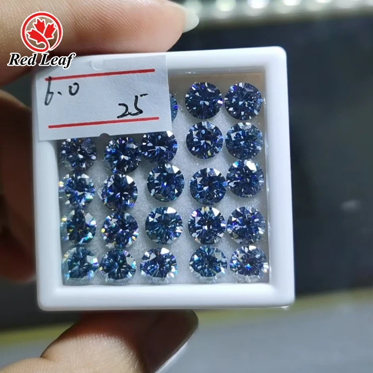 

Redleaf Moissanite Wholesale Color VVS Clarity Loose Diamond Stone Blue Moissanite, Colors varied