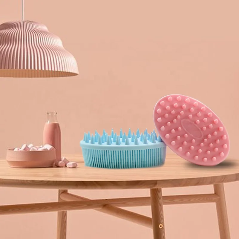 

2 in 1 Body and Face Silicone Shower Brush Gentle Scrub Exfoliation Bath Brush, Multiple colors