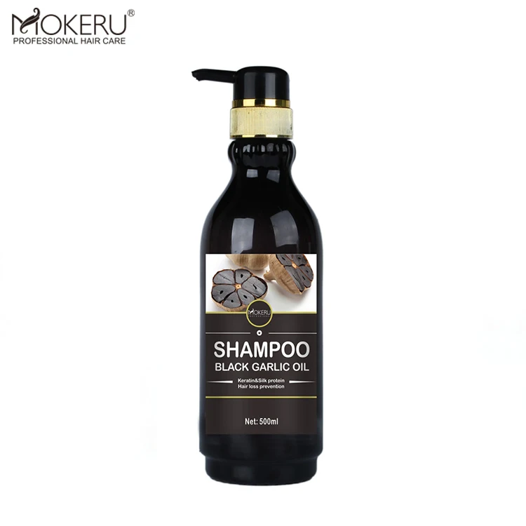 

Wholesale High quality hair loss prevention black garlic shampoo organic keratin black garlic hair care shampoo