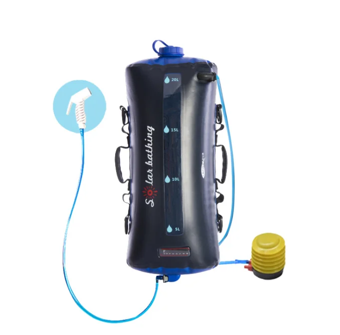 

20L Portable Outdoor Inflatable Shower Foldable Pressure Shower Water Bag Camp Shower With Foot Pump Camping Hiking Climbing