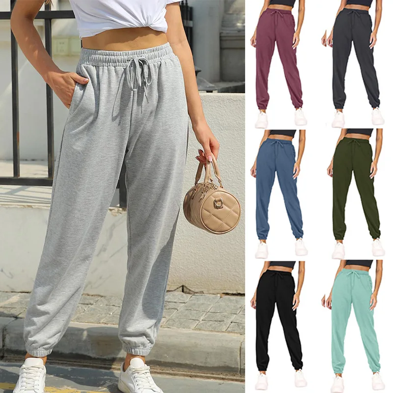 

PT164 Sweatpants Women Baggy Gray Sports Pants Joggers Oversized Streetwear High Waisted Trousers Women