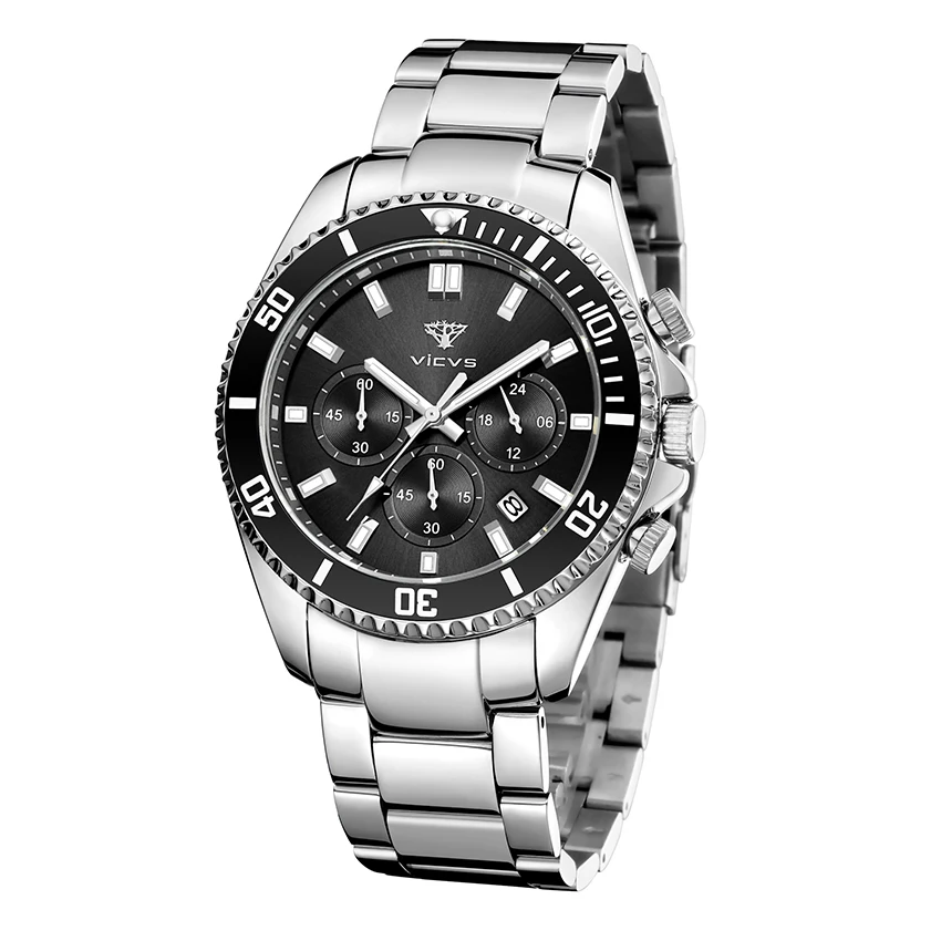 

Custom Logo Men Quartz Watches Chronograph Sports Watch Male Clock Watches Luxury Brand Watch Stainless Steel Hot Sale Reloj
