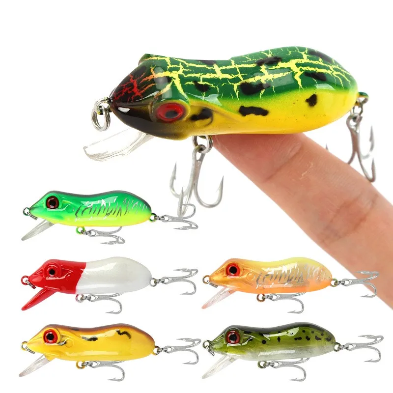 

10g/5cm Bionic lure bass top water plastic frog bait soft lures, 7 colors