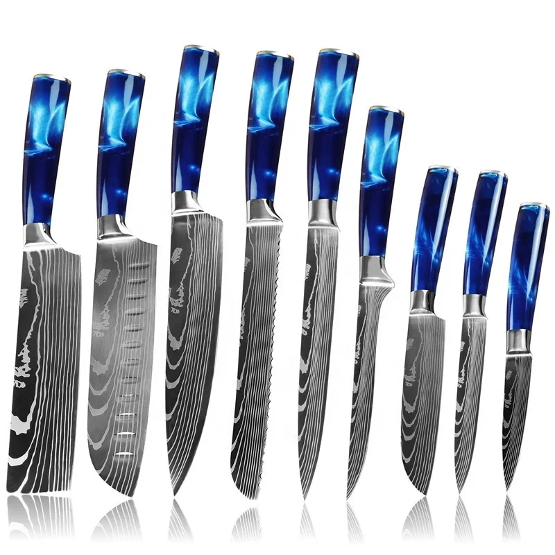 

Dropshipping 7cr17 stainless steel camping outdoor kitchen tools multifunction cutting santoku classic japanese knife set