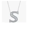 Fashion letter s design 925 sterling silver custom women necklace jewelry