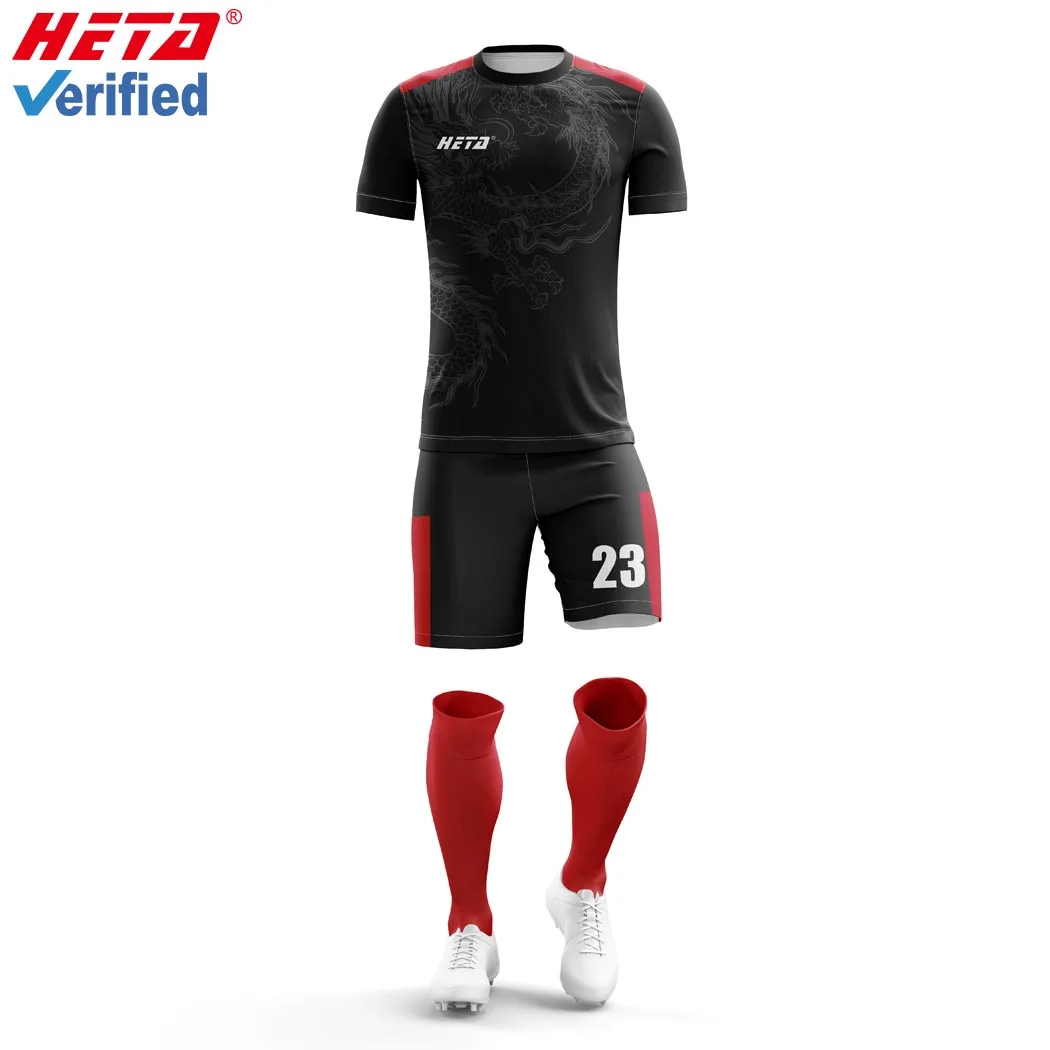 

Sublimation Custom Printing Color Fastness Soccer Uniform Thai Quality Breathable Wicking Moisture Football Shirt Jersey