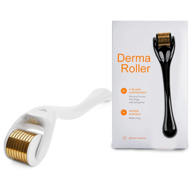 

Private Label Gold Photon Portable Personal Skin Ice Globes Grey Body Face 192 Derma Roller 05