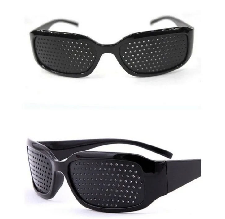 

DDA45 Classic Black Square Vision Antifatigue Eyesight Care Improver Sunglasses Custom Wholesale Unisex Pinhole Sunglasses