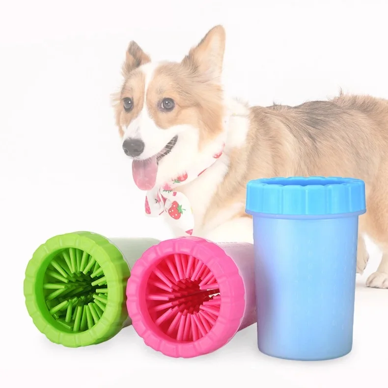 

Manufacturer Wholesale New Design Pet Cleaning & Grooming Products Dog Paw Cleaner Cup Portable Pet Cleaning, Green/blue/pink