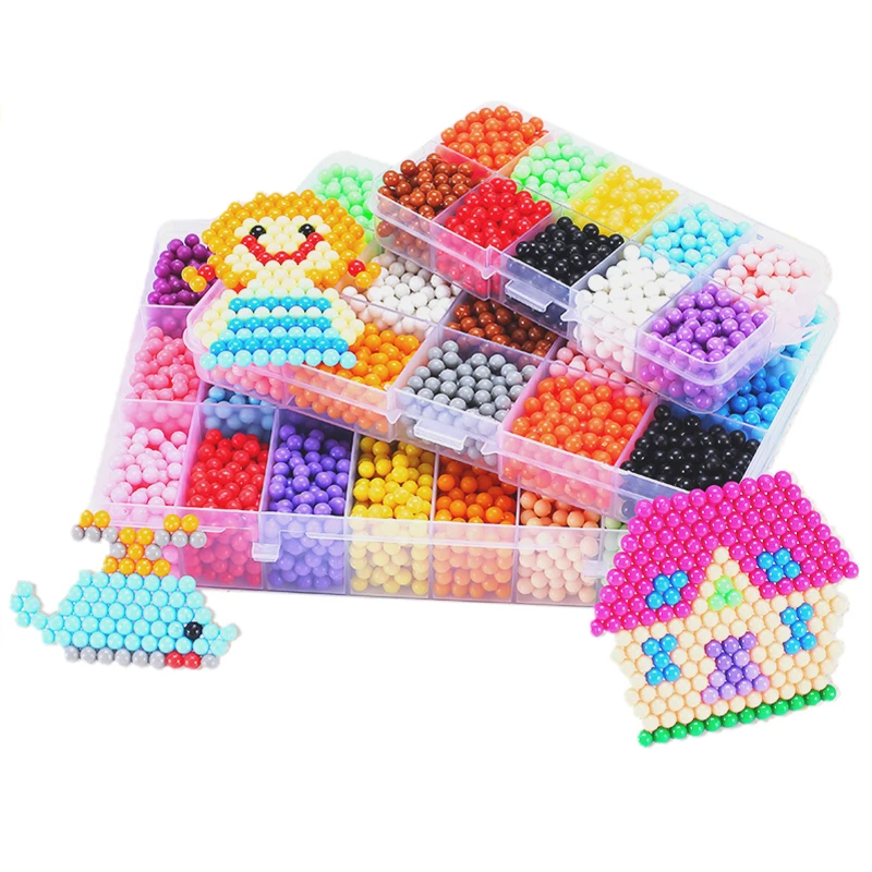 

Hot Sale 3D DIY Water Beads Kids Educational Toys Puzzles Aqua Magic Beads