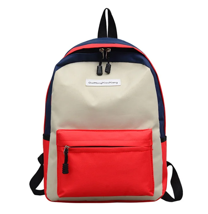 

Oxford cloth backpack large capacity schoolbags, Black, off-white, green, red