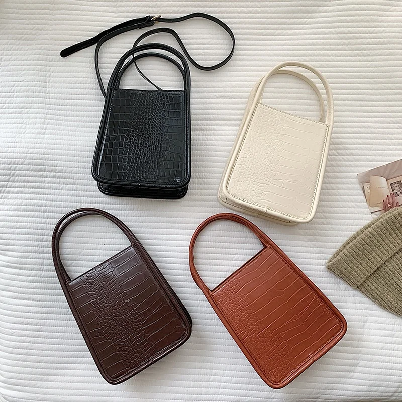 

Fashion Luxury New Shoulder Purses Crossbody Crocodile Vertical Creative Design Mini Square Messenger Hand Bags Women's Handbags, 4 colors