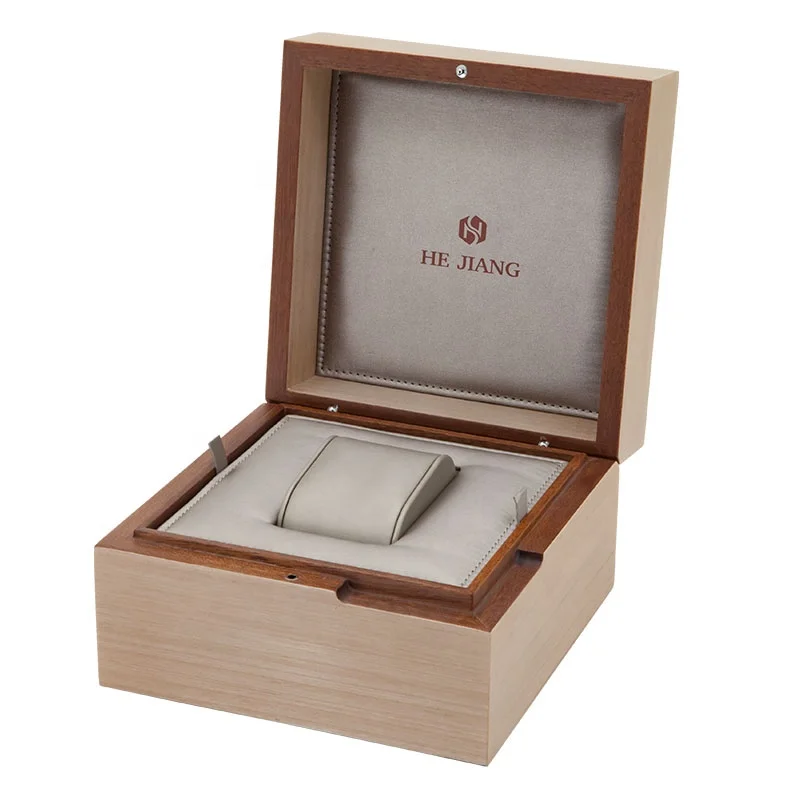 

New Design Watch Packing Box High End Solid Wood Watch Box With Veneer, Black color