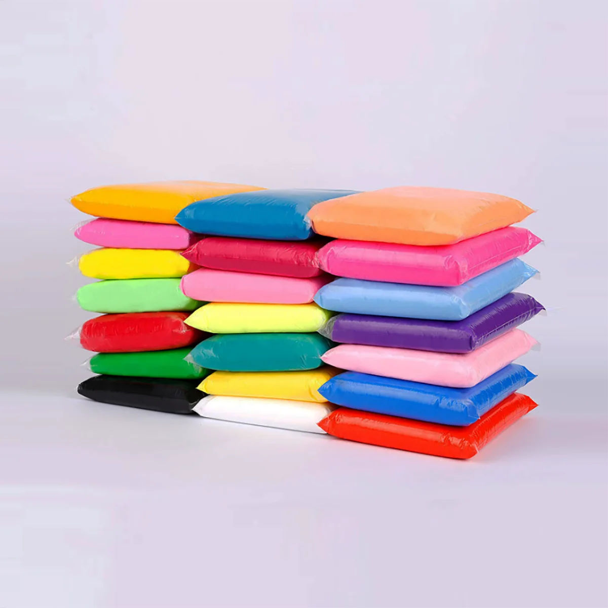 no-toxic cheap price 12 24 pcs colorful kids modeling soft clay