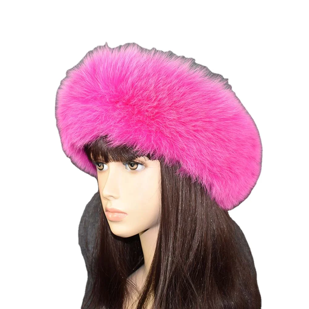 MWfur Women's Winter Fox Fur Headband & Ear Warmer-Multifunctional Fashion Accessory