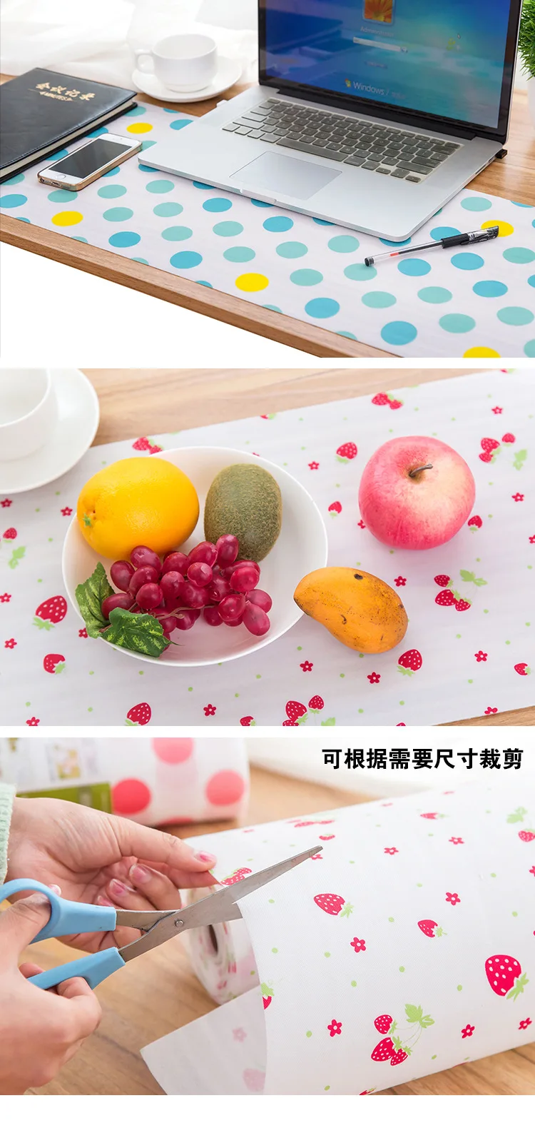 Reusable Drawer Mat Contact Paper Cabinet Liner Moisture-proof Waterproof Dust Proof Non-Slip Kitchen Table Shelf Liner Pad