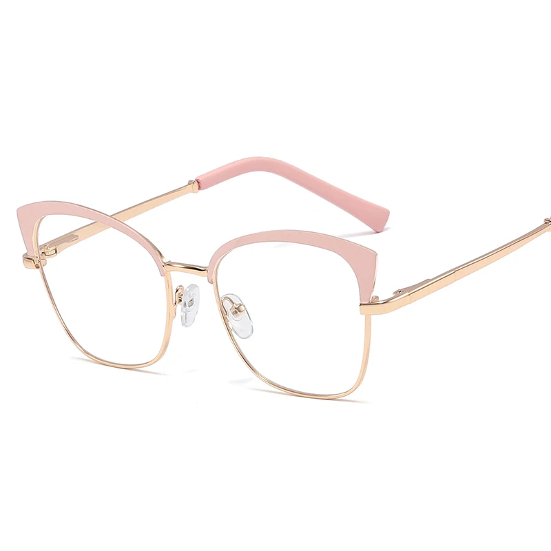 

SHINELOT 95558 China Wholesale Optical Eyeglasses Frame Fashion Metal Sprint Hinge Women Eyewear