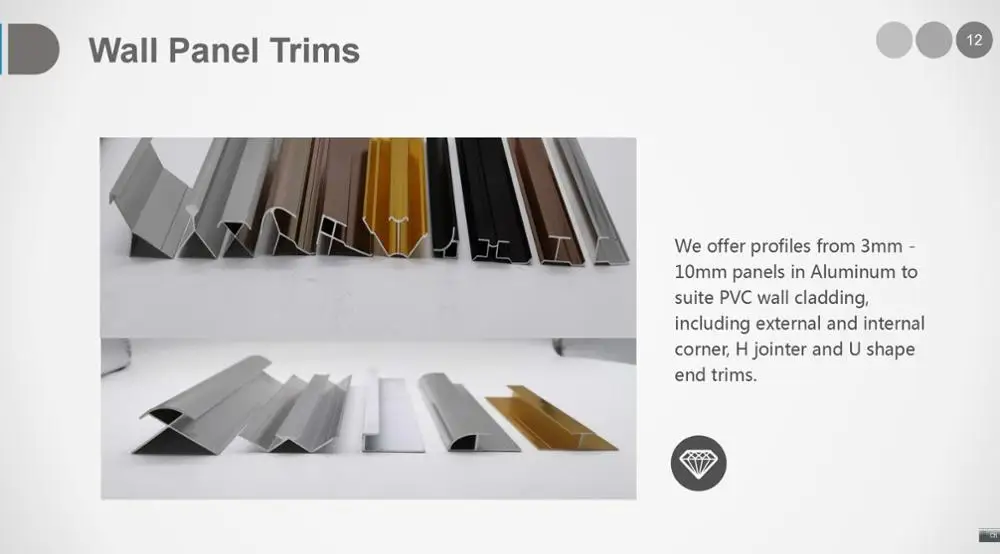 Internal Aluminum Strip Corner - Durable Wall Panel Trim