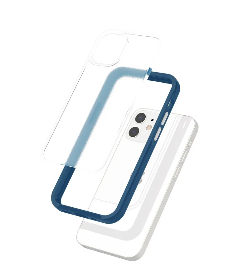 

new arrival high clear anti-scratch phone back cover cases For iphone 12 6.1 color bumper tpu pc phone case