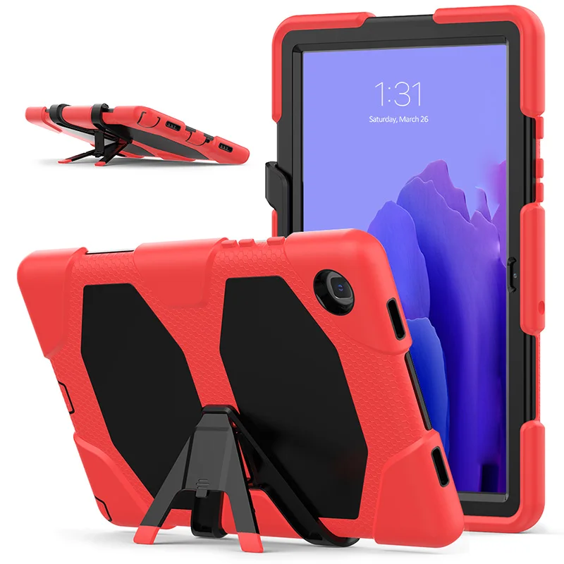 

Detachable Kickstand Thick Silicone Bumper PC Case For Samsung Galaxy Tab A7 10.4 T500 T505 Tablet Cover With Screen Protector