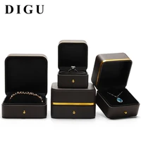 

DIGU luxury european custom jewellery boxes PU leather jewelry accessories pendant necklace box gift box bracelet display box