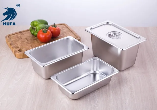 1/4 10cm Depth Kitchen Equipment Reliable Food Storage Container 201 Stainless Steel Gastronorm GN Pan