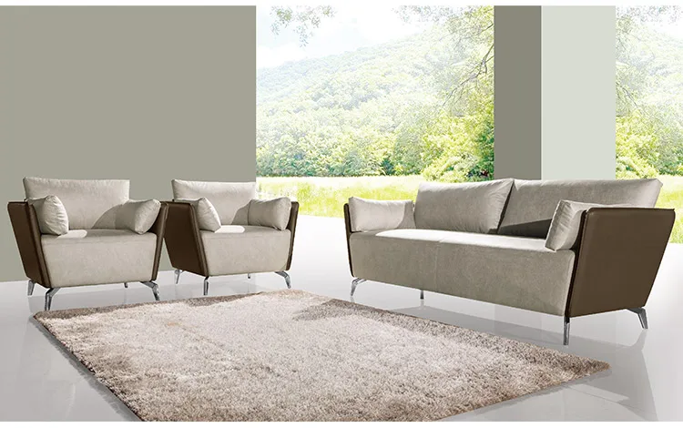 Pengpai Custom Hotel Furniture 2020 Pure Leather Design 1+1+2 Sofa