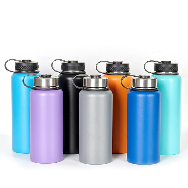 

32oz Outdoor Vacuum Insulated Double Walled Leakproof Sports Stainless Steel Water Bottle, 11 color