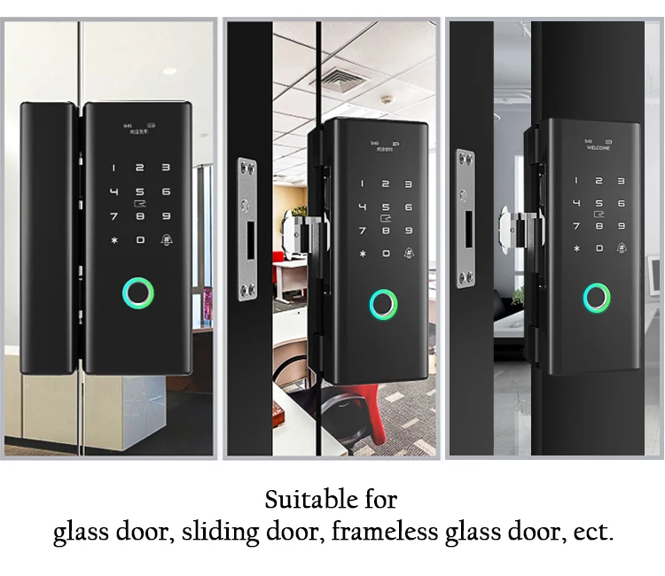 Automatic Biometric Fingerprint Frameless Sliding Electric Smart Glass