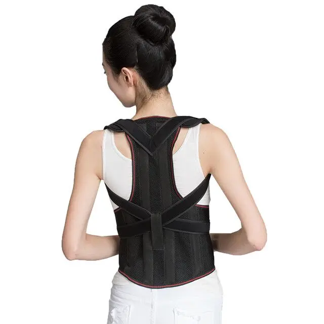 

Posture Corrector Back Support Brace Back Shoulder Belt Body Posture Spine Corrector Reduce Back Pain Vest, Black