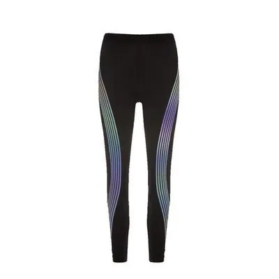 

2021 Latest Design Black Printed Fashion Luminous Yoga Leggings For Women, Custom color