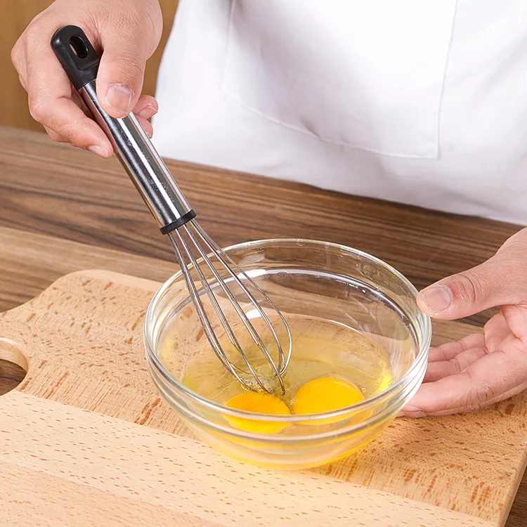 

Stainless Steel Portable Egg Beater Egg Stand Mixer Wire Whisk Flat Egg Beater