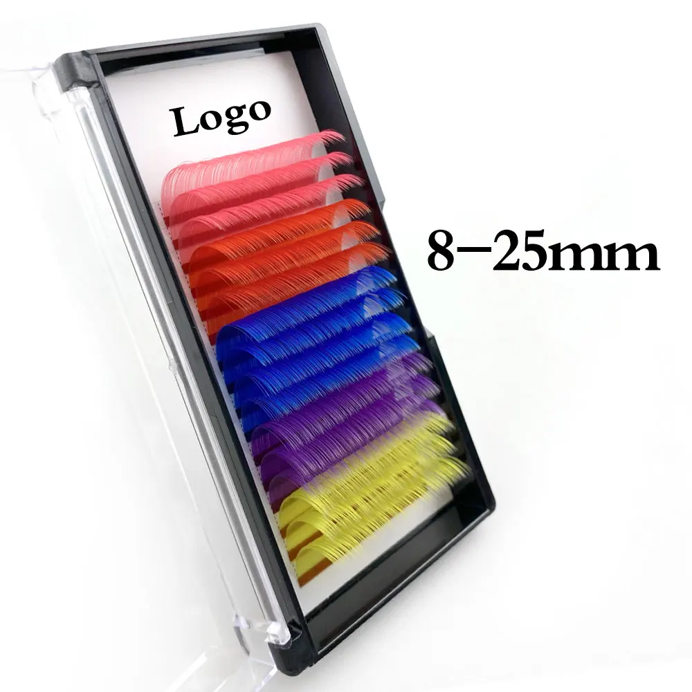 

Colors Rainbow Eyelash Extension Faux Mink colorful cilia eyelash extension color eyelash extension