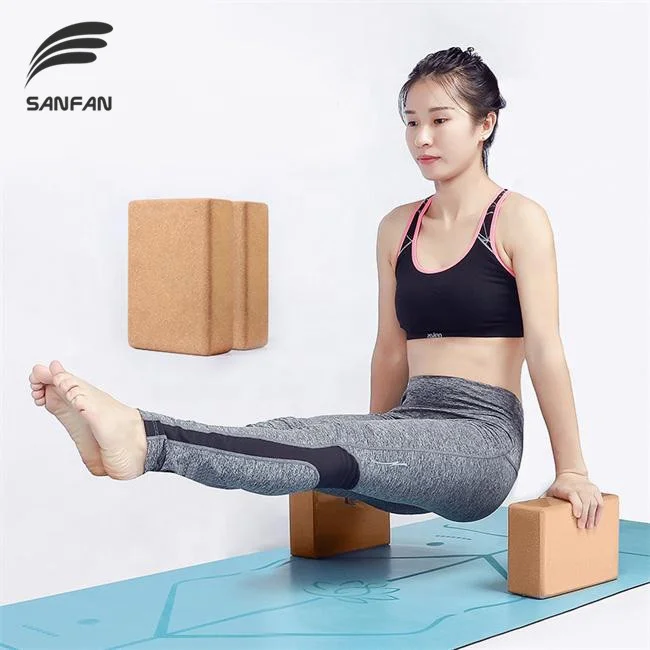 

Customized Logo High Quality Fitness Lightweight, Odor-Resistant and Non-Slip Surface Eco-friendly Natural Cork Yoga Block, Cork or customized