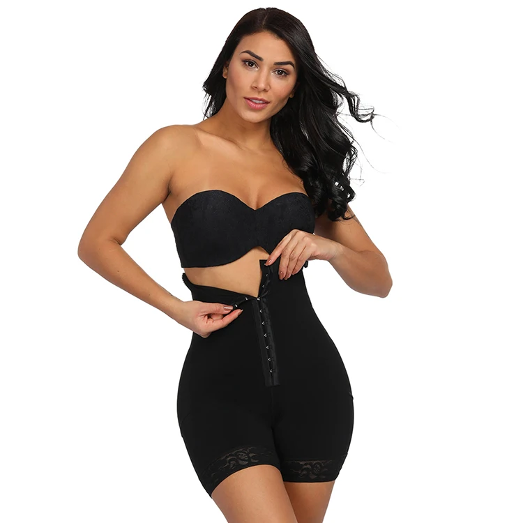 

Wholesale Black Queen Size Butt Lifter Lace Hemline Hooks Best Materials Waist Trainer Belt Shaper Body Shaper Women