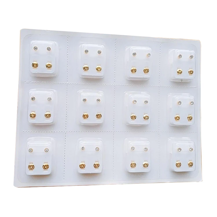 Korean earrings Alloy piercing jewelry fashion diamond gold plated stud earrings for women