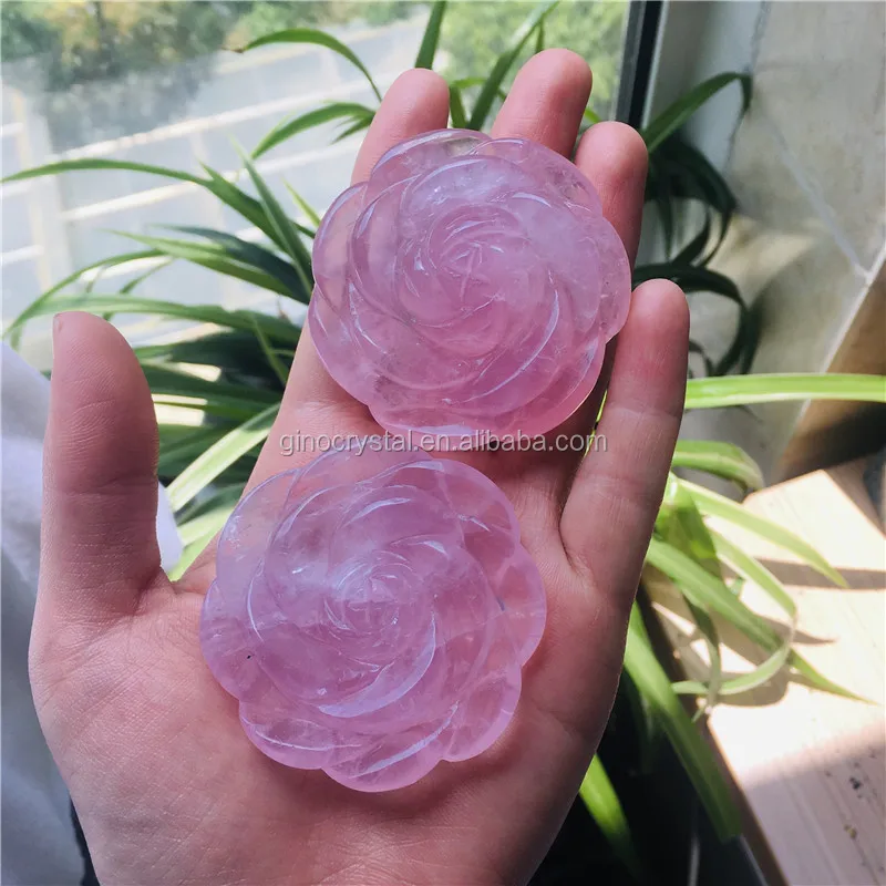 Hand Carving Natural Rose Quartz And 