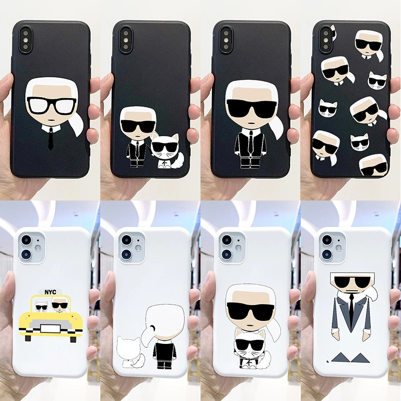 

Fashion Designer Phone Case for iPhone 12 11 Pro Xs X XR Max 8 7 SE 6 6S Mini Silicone Cases Soft Black Cover, 6 color