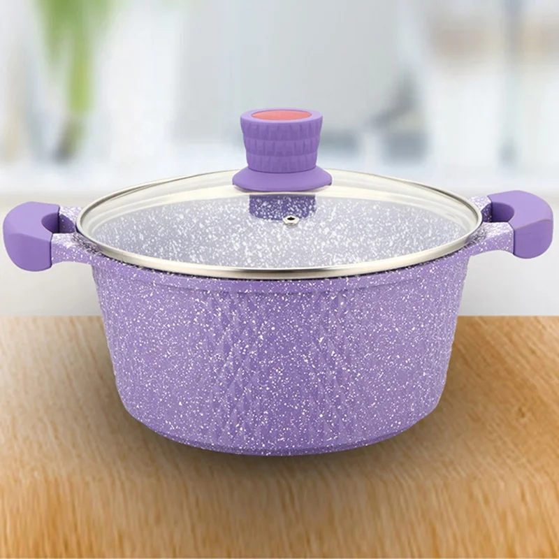 

luxury german aluminium pressed cast aluminum non-stick geranite coating non stick cookware set cooking pot