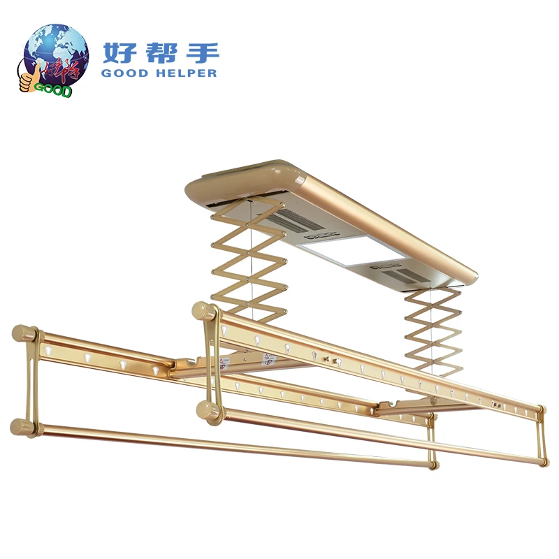 

Goodhelper Multi-Function Household Electric Lifing Folding Aluminium Alloy Clothes Drying Rack HBS01-1504A-A/S-XFHP