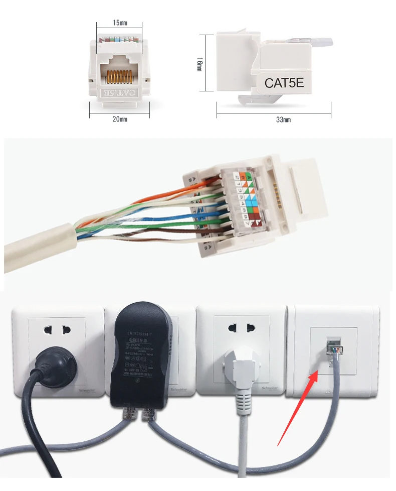 Как подключают интернет кабель в квартире Fluke Passed Unshielded Female Cable Module Gold Cat5e Cat6 Network Cable Rj45 8