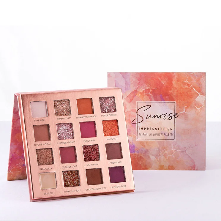 

wholesale Custom glitter sombras eyeshadow palette private label packing with cheap price