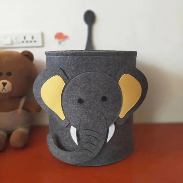 felt toy storage basket