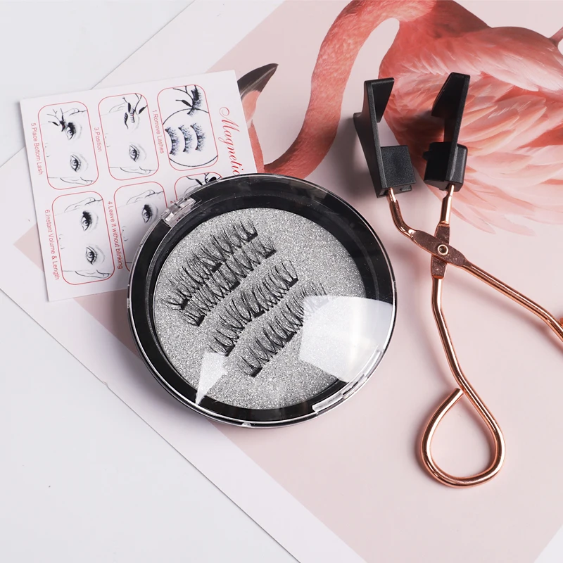 

LASH Magnetic Eyelashes kit with Eyeliner, Travel size EyeLash Case and Lash Tweezer - Natural Looking Reusable lashes with